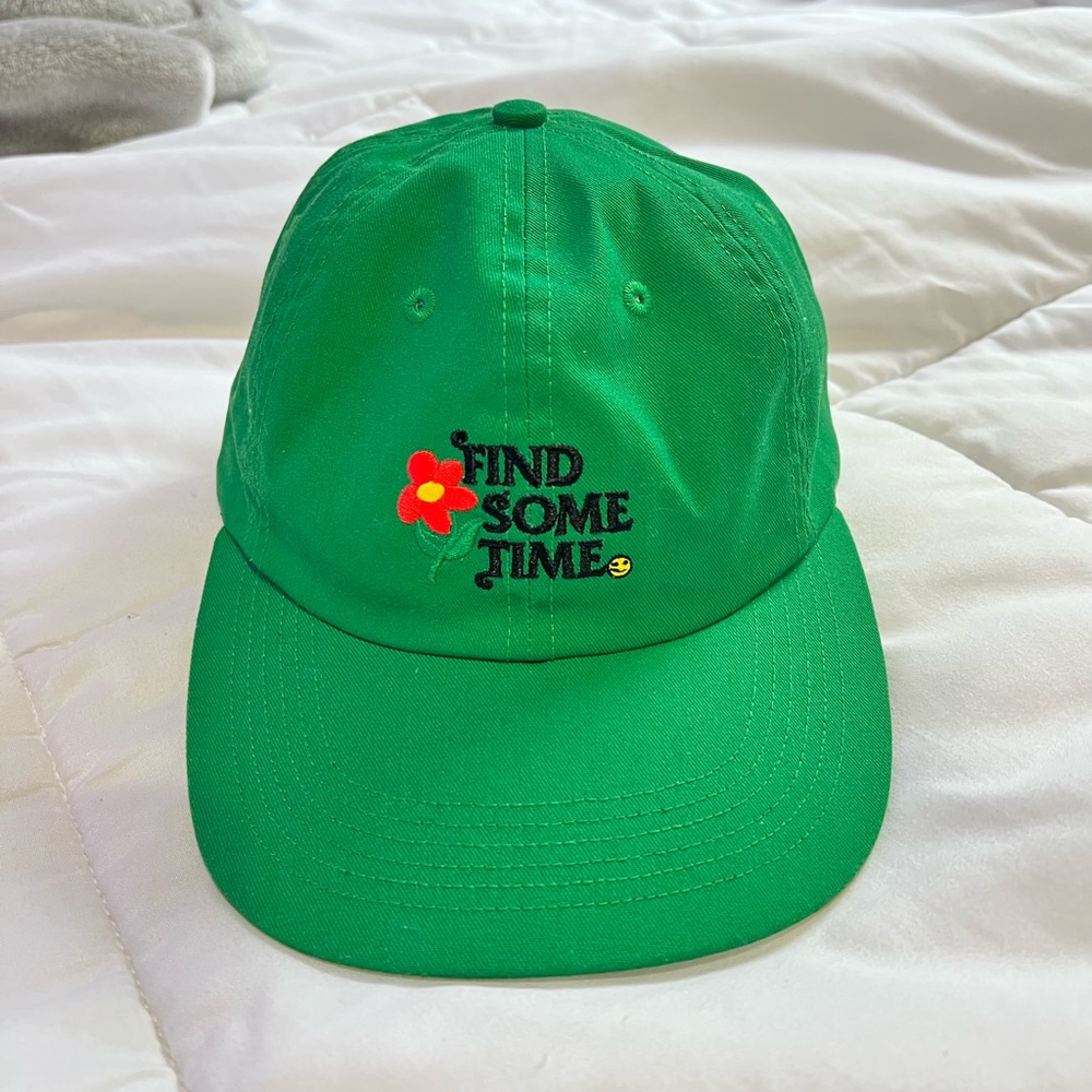 Golf Wang Tyler the Creator Find Some Time Baseball Hat Cap Green with Flower